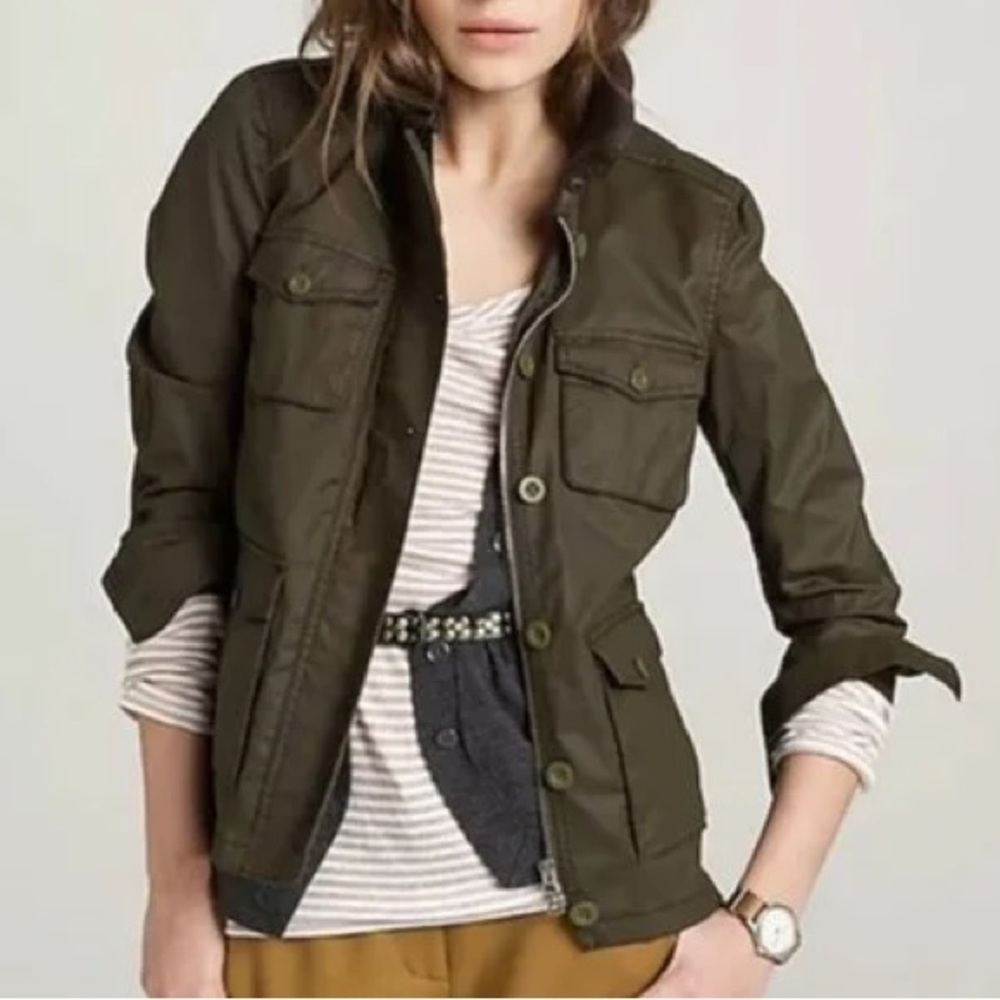 J. Crew Dark Olive Utility Jacket